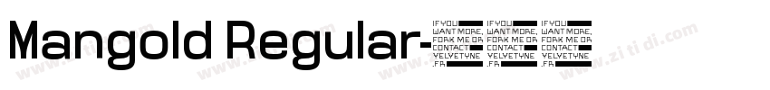 Mangold Regular字体转换